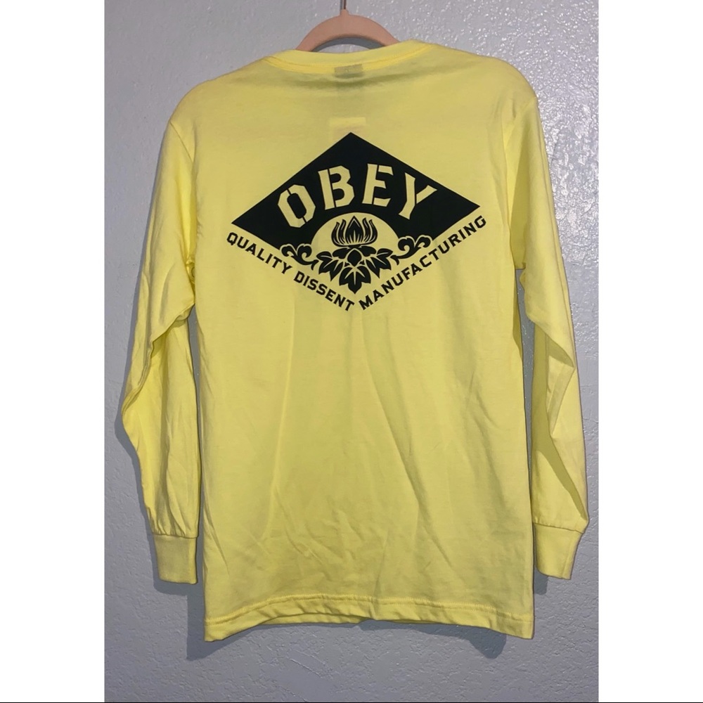 Obey Lotus Flower Long Sleeve T-shirt| Obey Tshirt - Picture 3 of 5